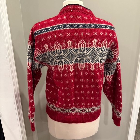 Vintage L.L. Bean Women’s Wool-Blend Button Front Fair Isle Sweater, Women's M - Picture 2 of 12